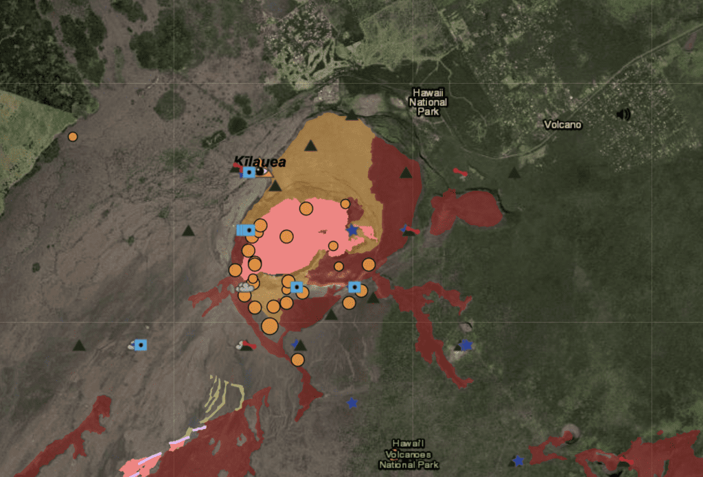 a map of a volcano