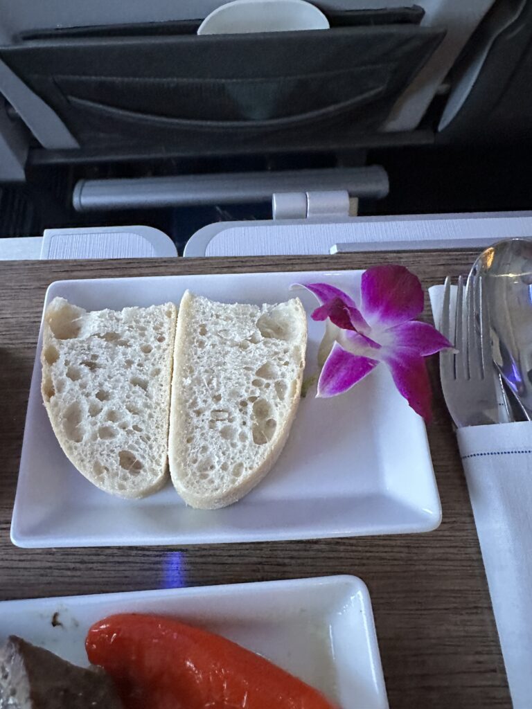 a plate with food on it