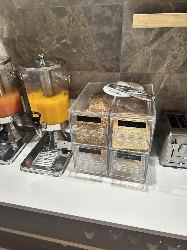 a group of food containers on a counter