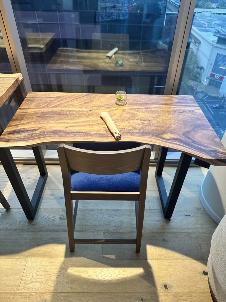 a table with a cigar on it