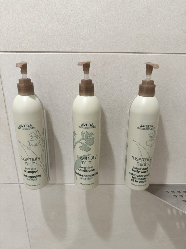 a group of shampoo bottles