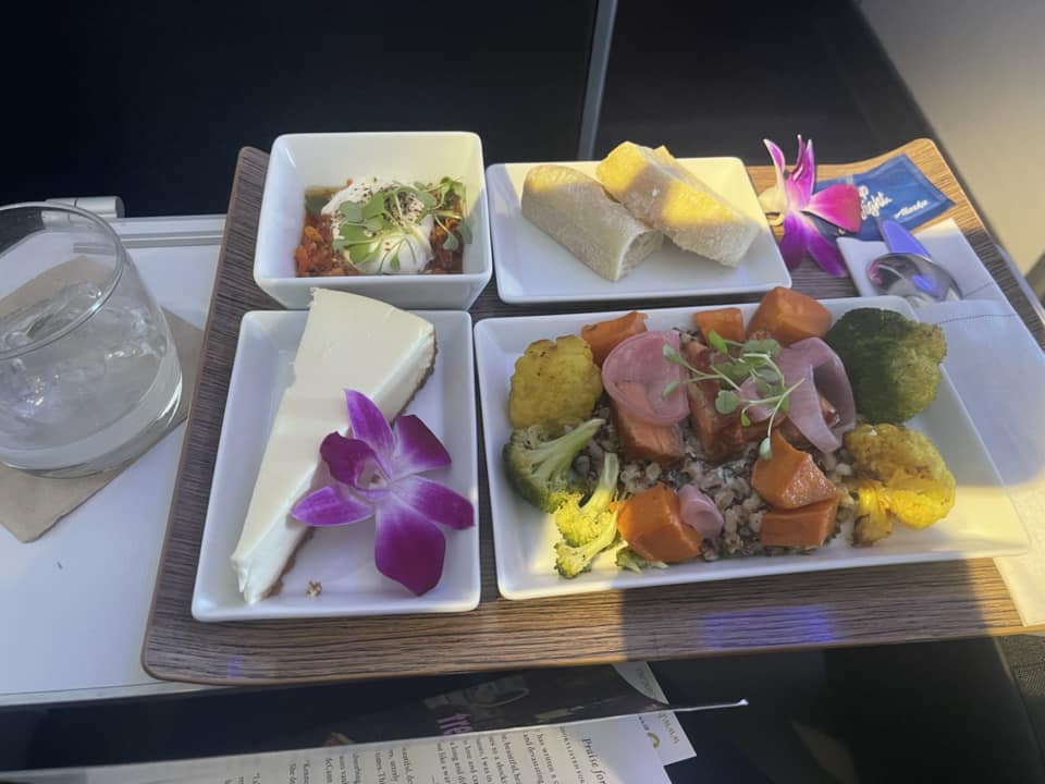 a tray of food on a table