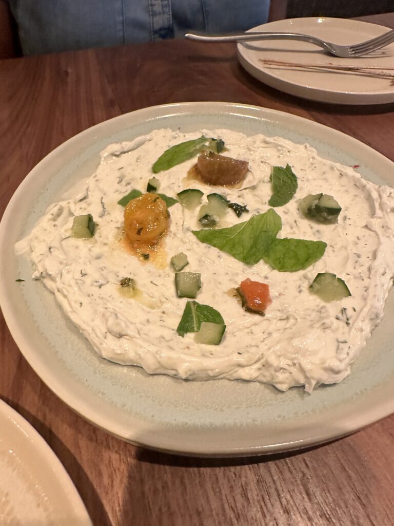 a plate of food on a table