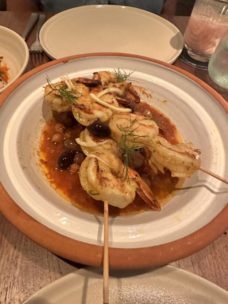 a plate of food on a table