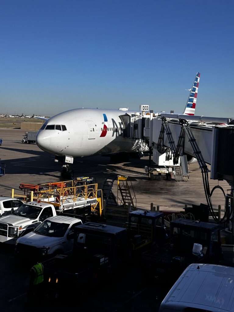 an airplane at an airport