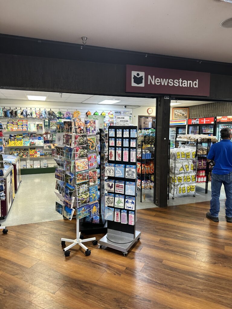 a man standing in front of a store