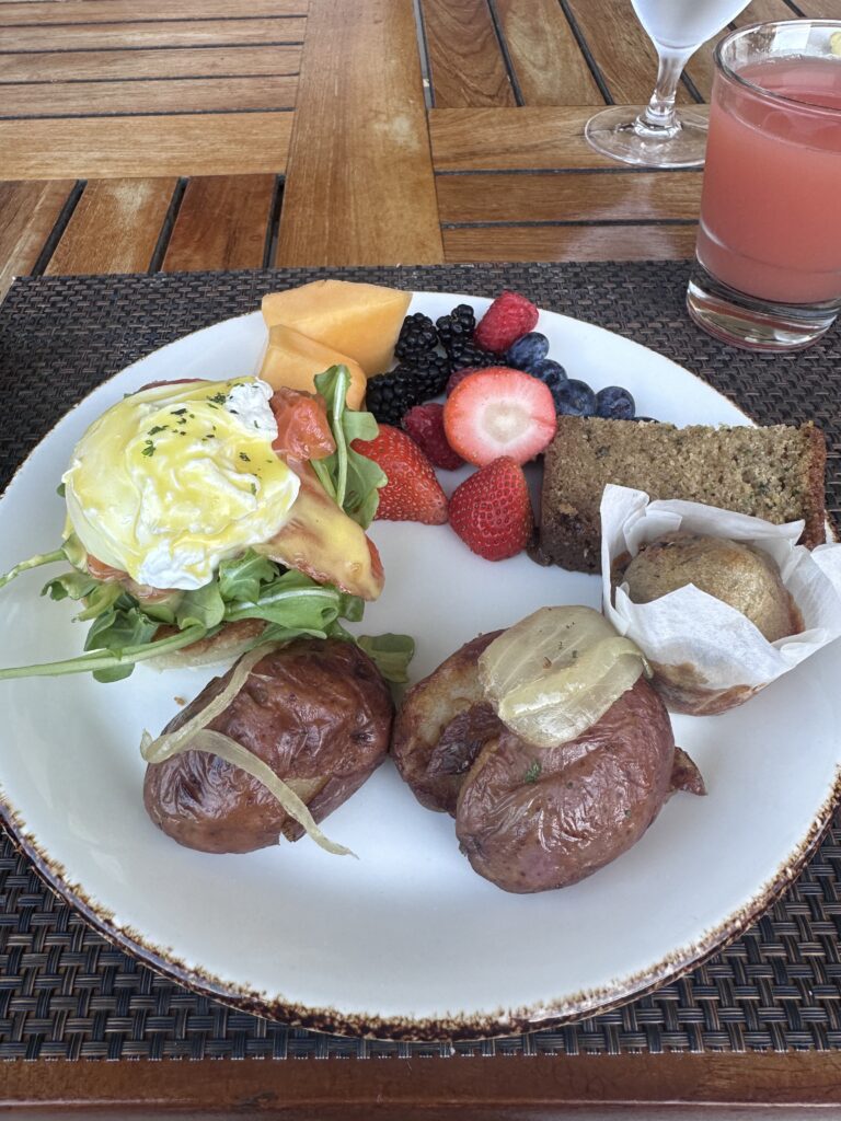 a plate of food on a table