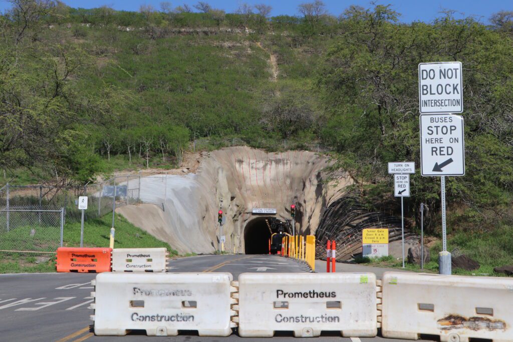 a road with a tunnel