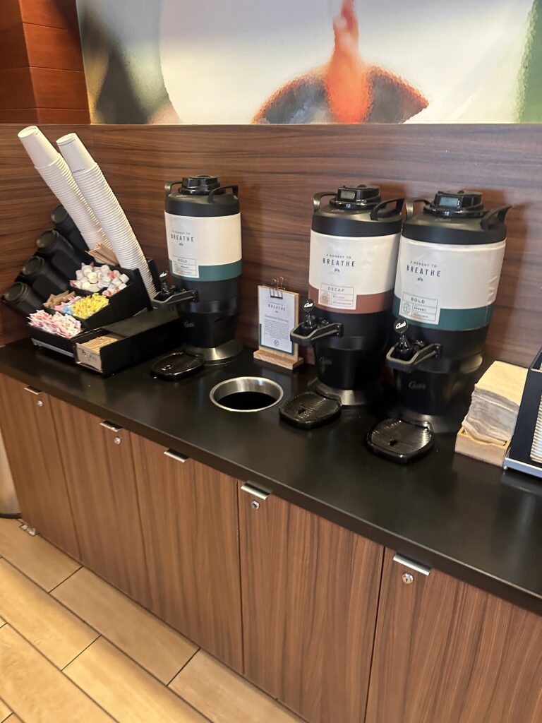 a coffee machine on a counter