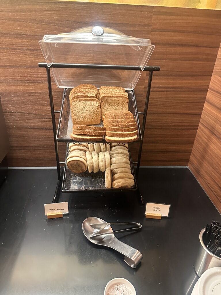 a rack of bread and cookies