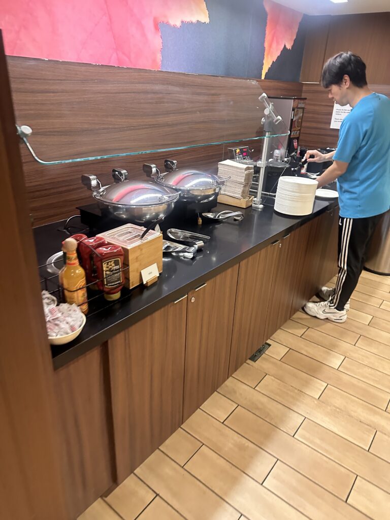 a man standing at a counter