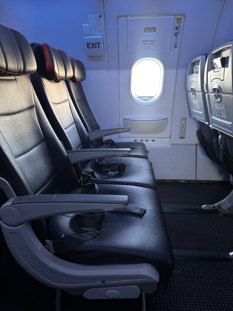 a row of seats in an airplane