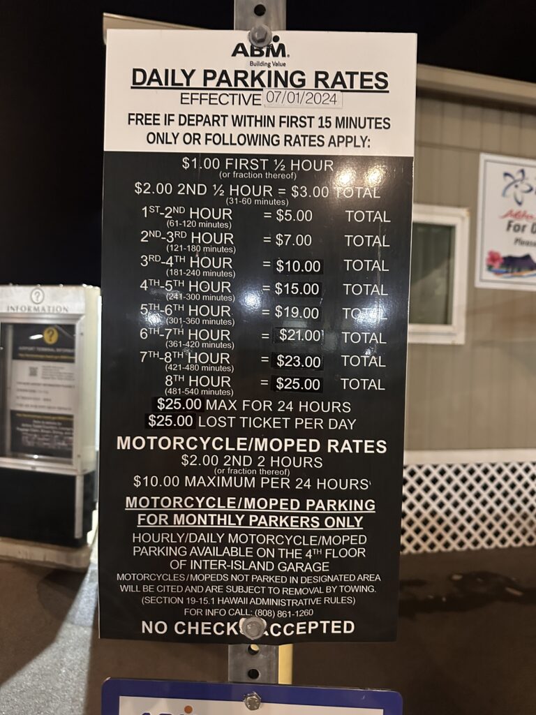 a sign with a price list