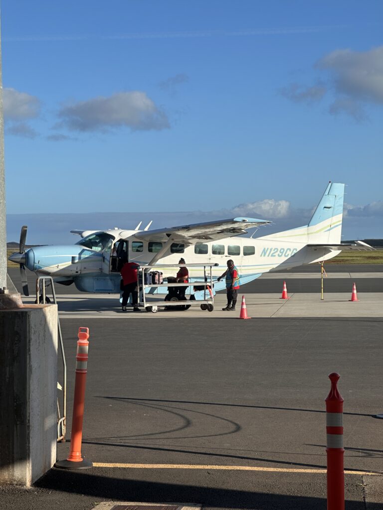 a plane on the runway